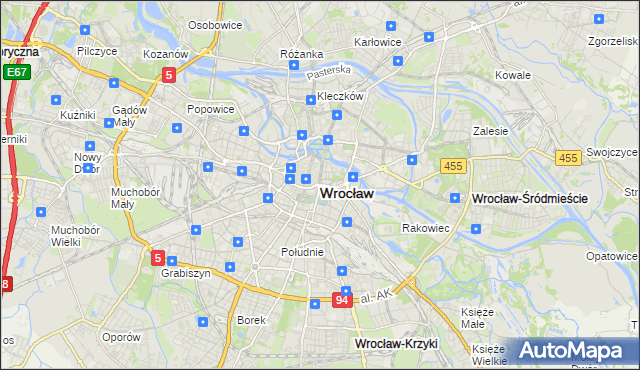 mapa Wrocławia, Wrocław na mapie Targeo