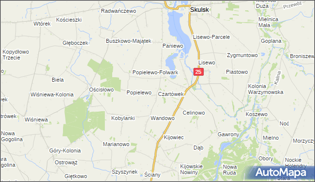 mapa Czartówek, Czartówek na mapie Targeo