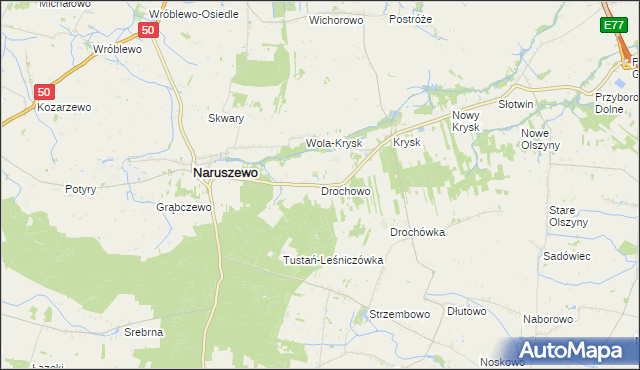 mapa Drochowo, Drochowo na mapie Targeo