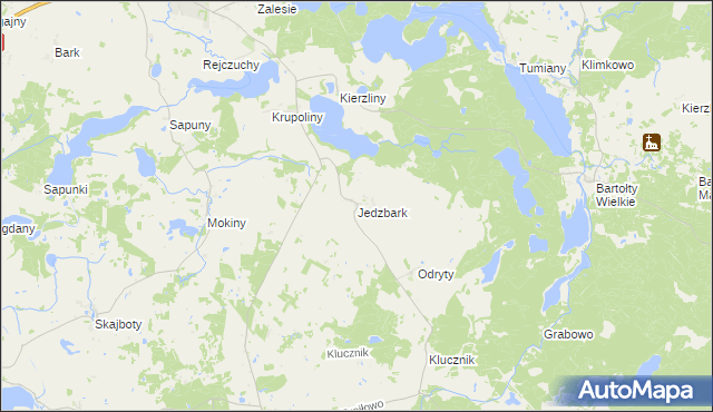 mapa Jedzbark, Jedzbark na mapie Targeo