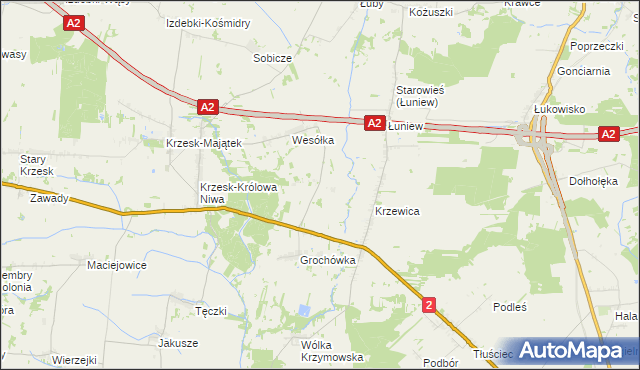 mapa Grochówka Kolonia, Grochówka Kolonia na mapie Targeo