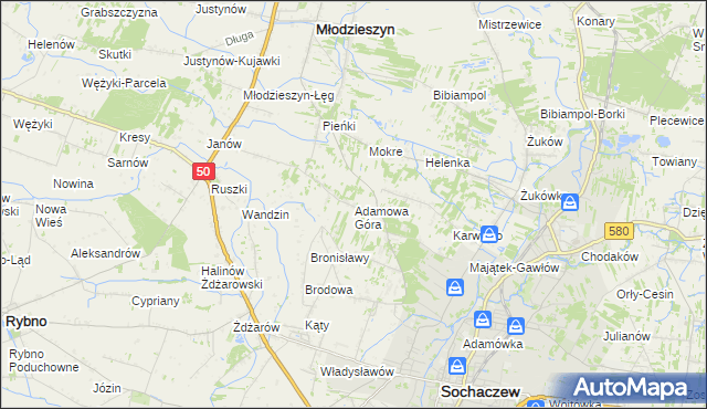 mapa Adamowa Góra, Adamowa Góra na mapie Targeo