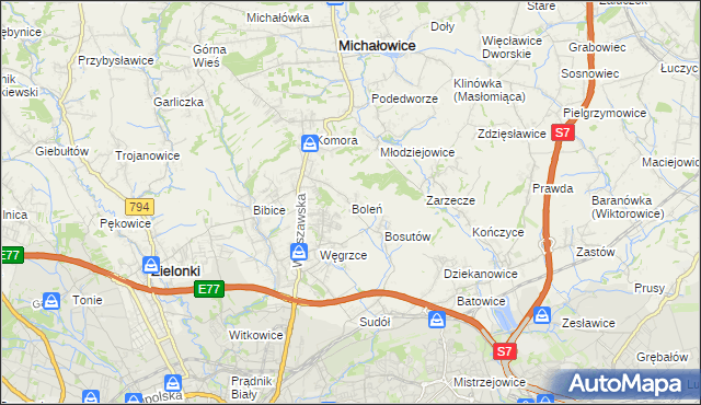 mapa Boleń, Boleń na mapie Targeo