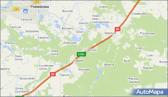 mapa Czachurki, Czachurki na mapie Targeo