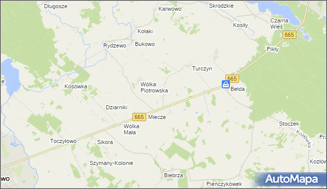 mapa Danowo gmina Rajgród, Danowo gmina Rajgród na mapie Targeo