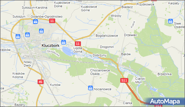 mapa Dobrzyny, Dobrzyny na mapie Targeo