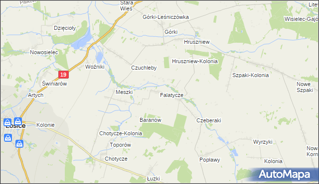 mapa Falatycze, Falatycze na mapie Targeo