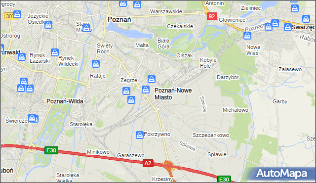 mapa Franowo, Franowo na mapie Targeo