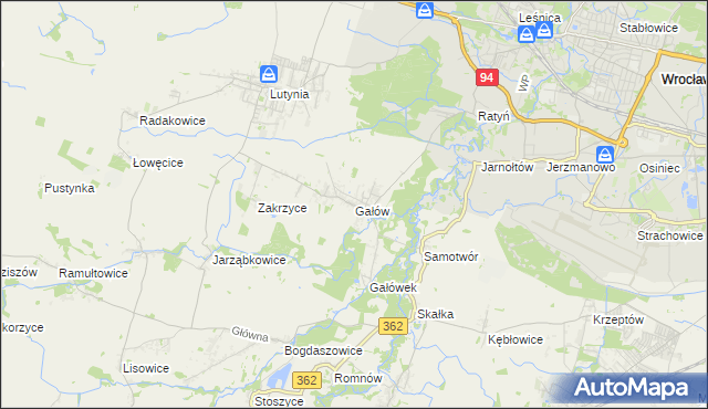 mapa Gałów, Gałów na mapie Targeo