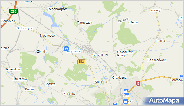 mapa Goczałków, Goczałków na mapie Targeo