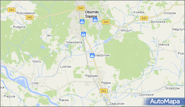 mapa Golędzinów, Golędzinów na mapie Targeo