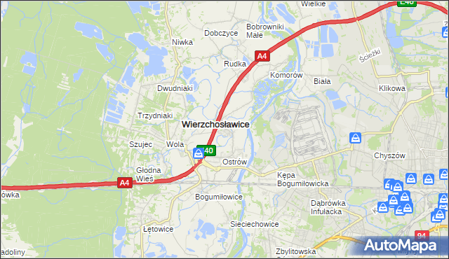 mapa Gosławice gmina Wierzchosławice, Gosławice gmina Wierzchosławice na mapie Targeo