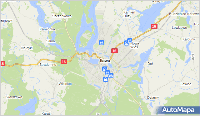 mapa Iława, Iława na mapie Targeo