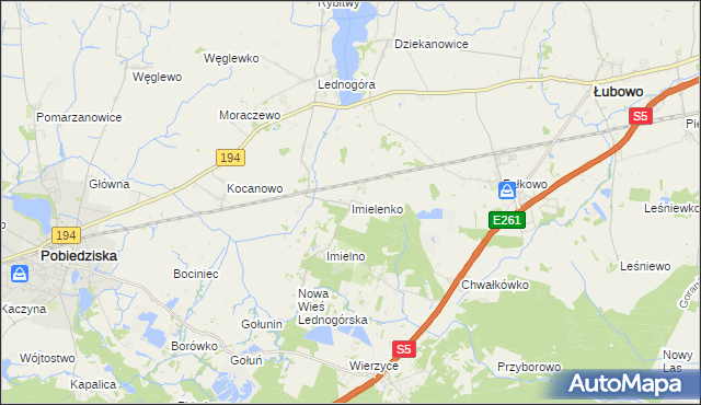 mapa Imielenko, Imielenko na mapie Targeo