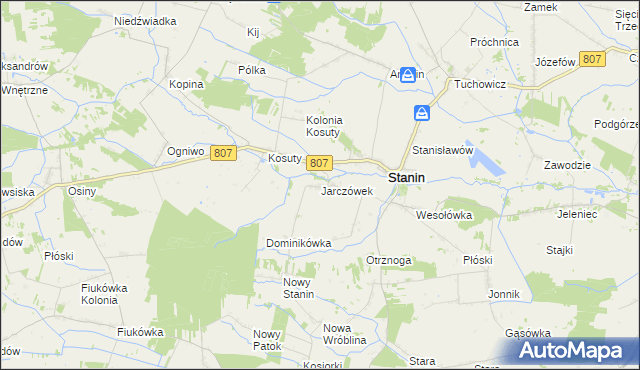 mapa Jarczówek, Jarczówek na mapie Targeo