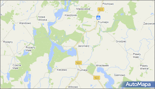 mapa Jaromierz gmina Gardeja, Jaromierz gmina Gardeja na mapie Targeo