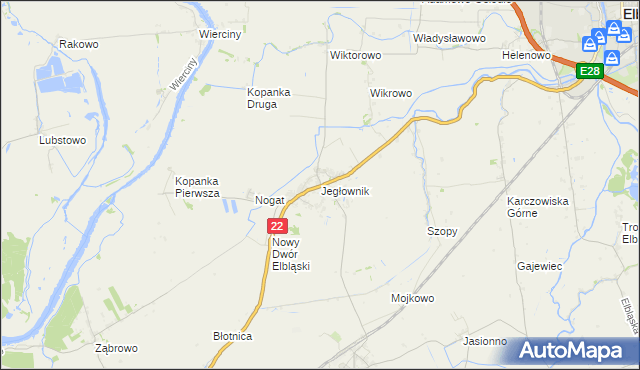 mapa Jegłownik, Jegłownik na mapie Targeo
