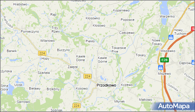 mapa Kawle Górne, Kawle Górne na mapie Targeo