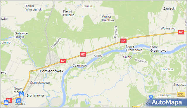 mapa Kikoły, Kikoły na mapie Targeo