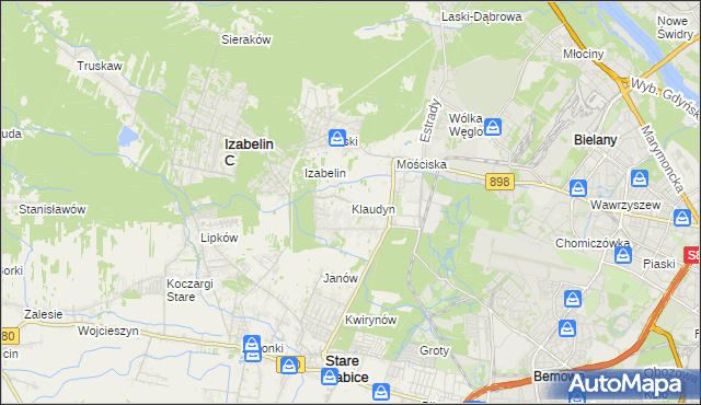 mapa Klaudyn, Klaudyn na mapie Targeo