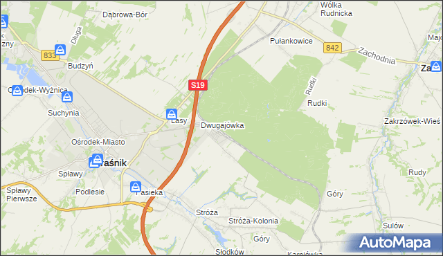 mapa Kraśnik powiat kraśnicki, Kraśnik powiat kraśnicki na mapie Targeo