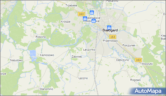 mapa Łęczynko, Łęczynko na mapie Targeo