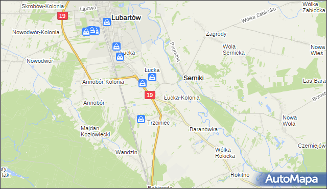 mapa Łucka-Kolonia, Łucka-Kolonia na mapie Targeo