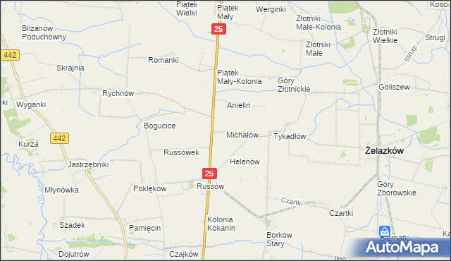 mapa Michałów gmina Żelazków, Michałów gmina Żelazków na mapie Targeo