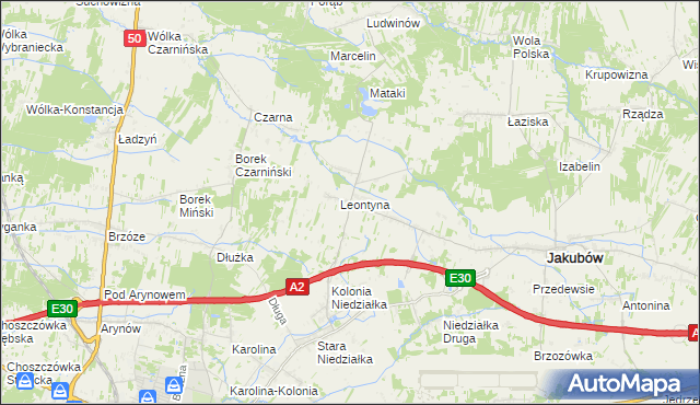 mapa Mistów, Mistów na mapie Targeo