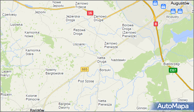 mapa Netta Druga, Netta Druga na mapie Targeo