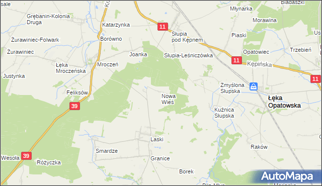 mapa Nowa Wieś gmina Trzcinica, Nowa Wieś gmina Trzcinica na mapie Targeo