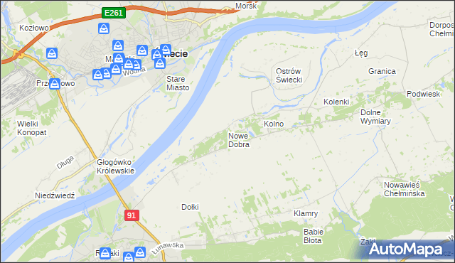 mapa Nowe Dobra gmina Chełmno, Nowe Dobra gmina Chełmno na mapie Targeo