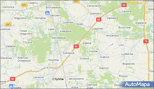 mapa Nowe Grobice, Nowe Grobice na mapie Targeo