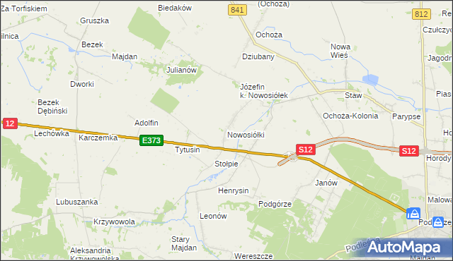 mapa Nowosiółki gmina Chełm, Nowosiółki gmina Chełm na mapie Targeo