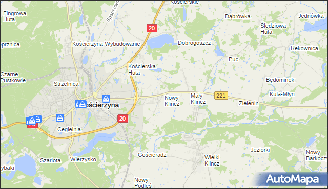 mapa Nowy Klincz, Nowy Klincz na mapie Targeo