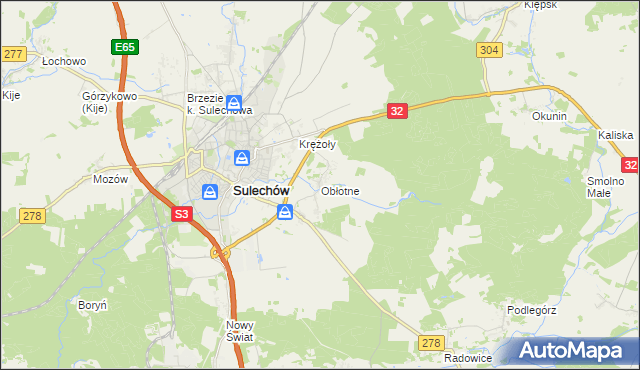 mapa Obłotne, Obłotne na mapie Targeo