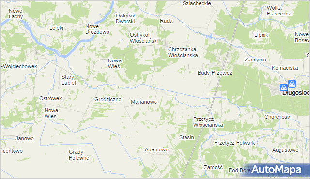 mapa Olszaki, Olszaki na mapie Targeo