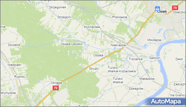 mapa Ossala, Ossala na mapie Targeo