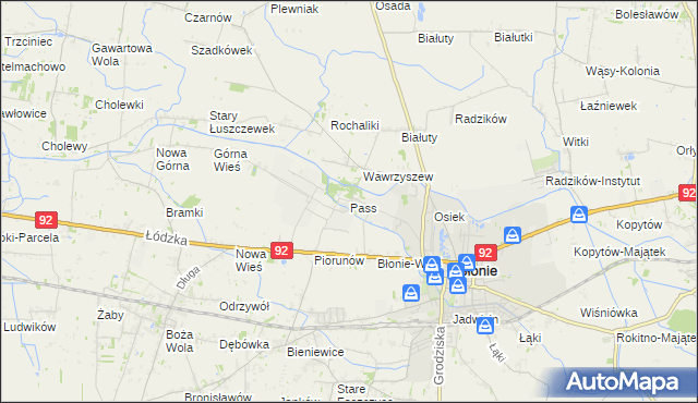 mapa Pass, Pass na mapie Targeo