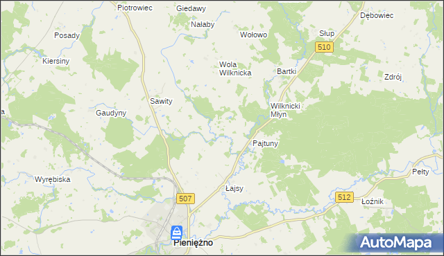 mapa Perwilty, Perwilty na mapie Targeo
