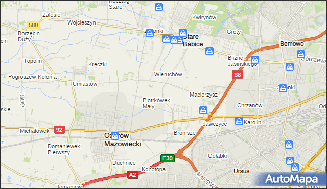 mapa Piotrkówek Duży, Piotrkówek Duży na mapie Targeo