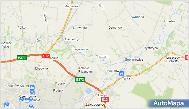 mapa Pliszczyn, Pliszczyn na mapie Targeo