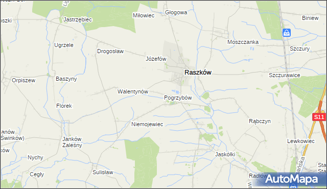 mapa Pogrzybów, Pogrzybów na mapie Targeo