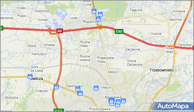 mapa Pogwizdów Nowy, Pogwizdów Nowy na mapie Targeo