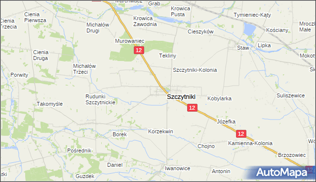 mapa Popów gmina Szczytniki, Popów gmina Szczytniki na mapie Targeo