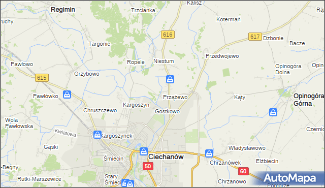 mapa Przążewo, Przążewo na mapie Targeo