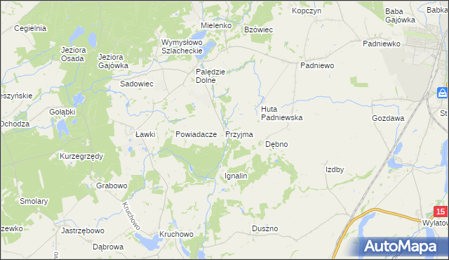 mapa Przyjma gmina Mogilno, Przyjma gmina Mogilno na mapie Targeo