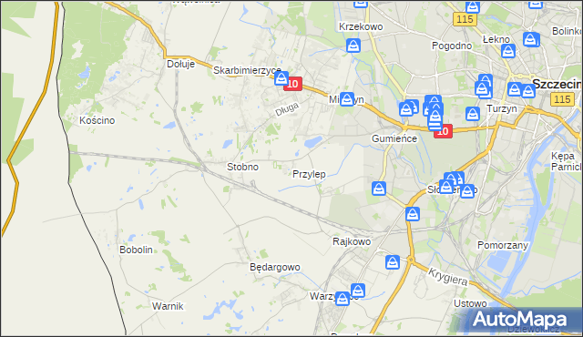 mapa Przylep, Przylep na mapie Targeo