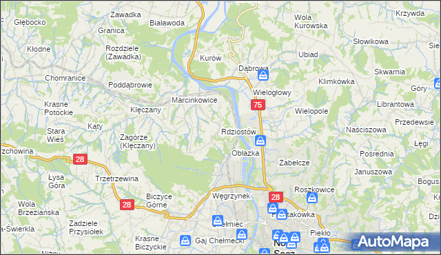 mapa Rdziostów, Rdziostów na mapie Targeo