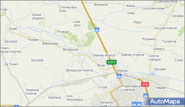 mapa Sitaniec-Wolica, Sitaniec-Wolica na mapie Targeo